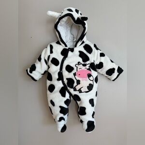 Adorable Cow Print Kids One Piece winter jacket